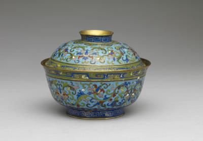 图片[2]-Copper lidded bowl in cloisonne enamels, Qing dynasty (1644-1911)-China Archive